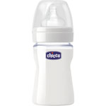 Biberon verre 150ml tétine silicone flux normal 0m+ pas cher