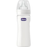 Biberon verre 240ml tétine silicone flux normal 0m+ pas cher