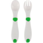 Couverts bébé x2 vert 12m+ pas cher