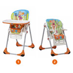 Chaise haute bébé polly 2 en 1 wood friends pas cher