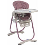 Chaise haute bébé polly magic rosé texture tissé pas cher