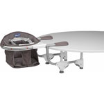 Siege de table 360° anthracite texture simili cuir pas cher