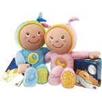 Peluche bébé calinou tendres reves bleu pas cher