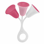 Hochet clochette magique rose pas cher
