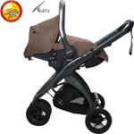 Poussette 3 roues kudu + coque sono brown pas cher