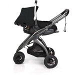 Poussette 3 roues kudu + coque prima fix asphalt/noir pas cher