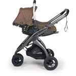 Poussette 3 roues kudu + coque prima fix havana pas cher