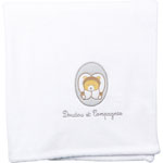 Couverture bébé ours blanc 90 x 90 cm pas cher