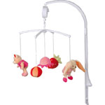 Mobile bébé musical fruits roses pas cher