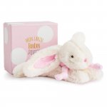 Peluche bébé lapin bonbon 20 cm rose pas cher