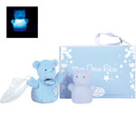 Coffret veilleuse + doudou photoluminescent  bleu pas cher