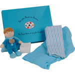 Coffret langes + poupée garçon pas cher