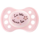 Sucette caoutchouc nuit 1er âge rose pas cher