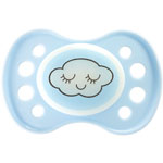 Sucette silicone nuit 1er âge bleu pas cher