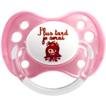 Sucette silicone avec anneau physiologique 1er âge rose princesse pas cher