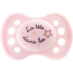 Sucette silicone nuit 1er âge rose pas cher