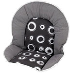 Coussin de chaise tissu ronds blancs pas cher