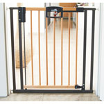 Barrière de porte easylock wood bois / argent 68-76cm pas cher