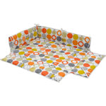 Tour de parc emily ronds orange et gris pas cher
