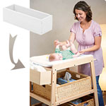 Casier en bois blanc pour table à langer wilma pas cher