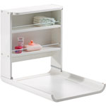 Table à langer wanda blanche avec matelas à langer orange et gris pas cher