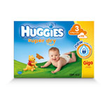 Huggies super-dry t3 4/9 kg giga box de 192 couches pas cher
