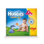 Huggies super-dry t4 7/14 kg giga box de 160 couches pas cher