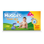 Huggies super-dry t4 7/14 kg super giant box de 112 couches pas cher