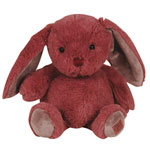 Peluche bébé lapin noeud vieux rose 28 cm pas cher