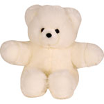 Peluche bébé ours collection blanc 30 cm pas cher