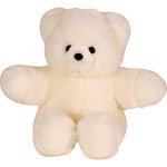 Peluche bébé ours collection blanc 40 cm pas cher