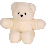 Peluche bébé ours collection blanc 60 cm pas cher