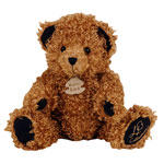 Peluche bébé ours articulé or/marine pas cher
