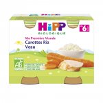 Carottes riz veau 190g dès 4 mois pas cher