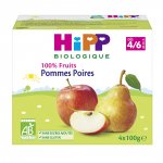 100% fruits pommes poires 4 x 100 g dès 4 mois pas cher
