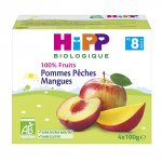 100% fruits pommes pêches mangues 4 x 100 g dès 8 mois pas cher