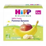 100% fruits pommes bananes 4 x 100 g dès 4 mois pas cher