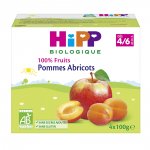 100% fruits pommes abricots 4 x 100 g dès 4 mois pas cher
