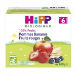 100% fruits pommes bananes fruits rouges 4 x 100 g dès 6 mois pas cher
