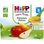 Morceaux fondants - pommes poires 4 x 100 g dès 8 mois pas cher
