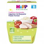 Légumes à la basquaise poulet fermier 190 g dès 8 mois pas cher