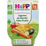 Légumes du marché pâtes poulet 220 g dès 12 mois pas cher