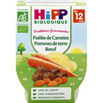 Poêlée de carottes pomme de terre boeuf 220 g dès 12 mois pas cher