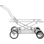 Chassis poussette triple domino trio pas cher