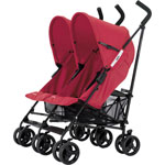 POUSSETTE DOUBLE TWIN SWIFT ROUGE