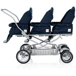 Poussette triple marine pas cher
