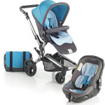 Poussette duo rider 4 roues avec matrix light 2 aqua pas cher