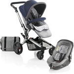 Poussette duo rider 4 roues avec matrix light 2 blue moon pas cher
