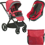 Poussette duo muum reversible avec matrix light 2 scarlet pas cher