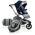 Poussette duo trider 3 roues avec matrix light 2 blue moon pas cher